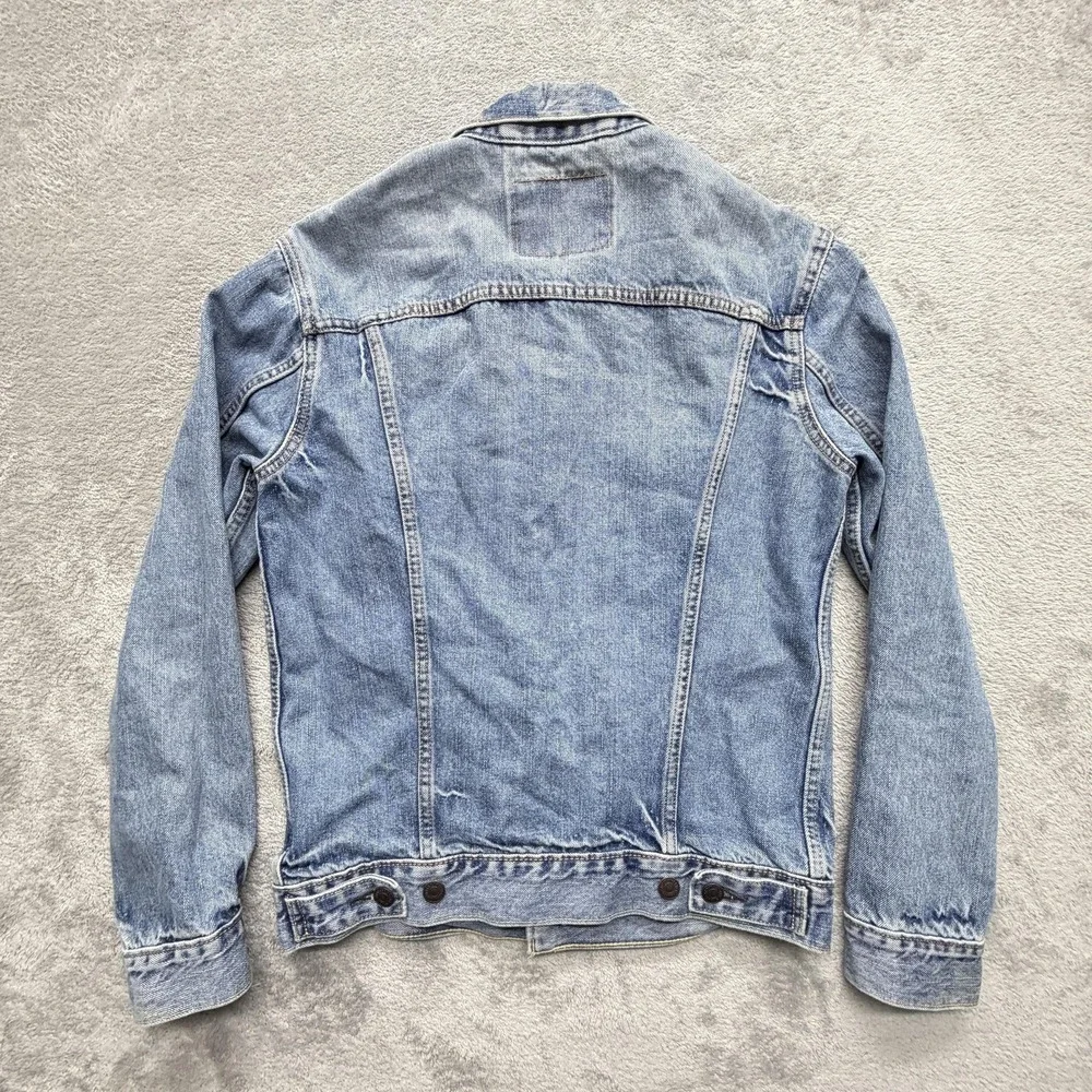 Levi Strauss & Co. Jacket Mens S Blue Denim Biker Collared Unlined Pockets